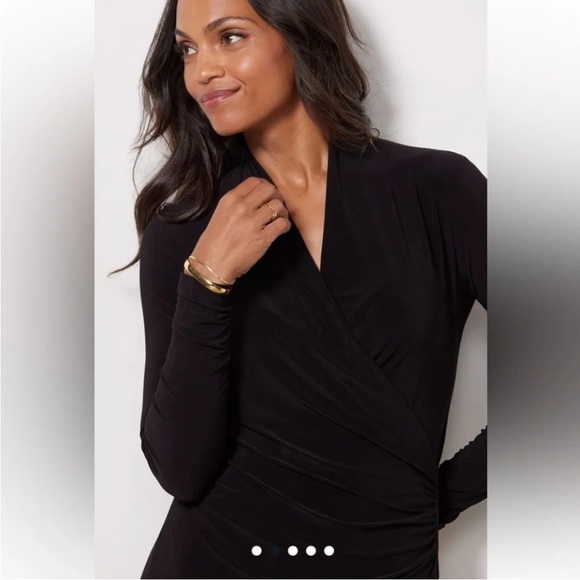 Norma Kamali - Long Sleeve Side Drape Dress - Black - Medium - New without tags - Picture 4 of 8